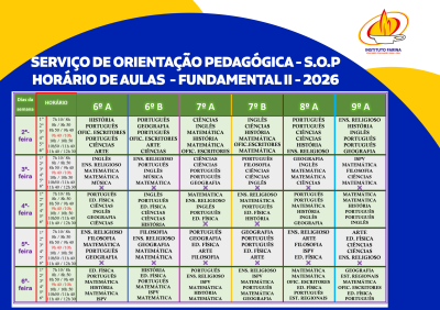 Horario Fundamental II Oficial - 2026